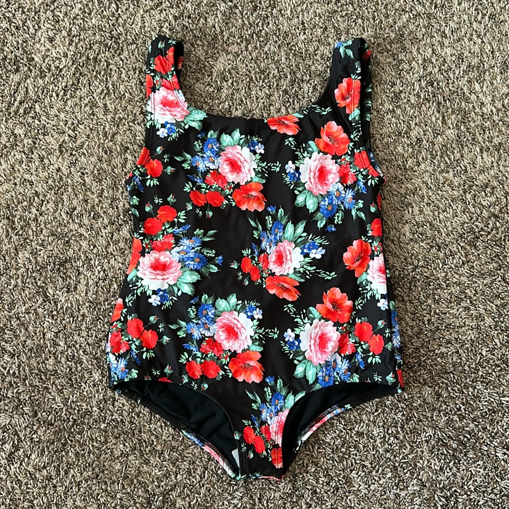 Beverly Swimwear Rose Floral Print One Piece Swimsuit